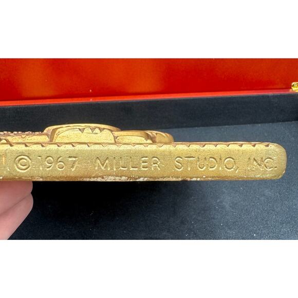 Vintage Leo Astrological Zodiac Sign Plaque Chalkware Plaster 7"x7" 1967 - Picture 5 of 7